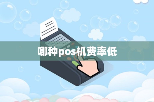 哪种pos机费率低