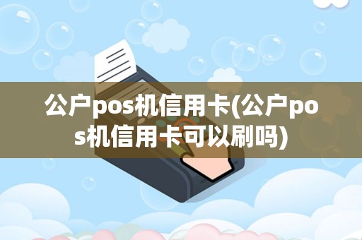 公户pos机信用卡(公户pos机信用卡可以刷吗)
