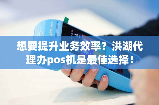 想要提升业务效率？洪湖代理办pos机是最佳选择！