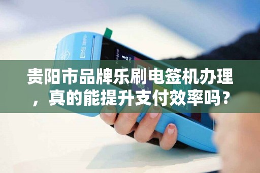 贵阳市品牌乐刷电签机办理，真的能提升支付效率吗？揭秘背后的5大优势！