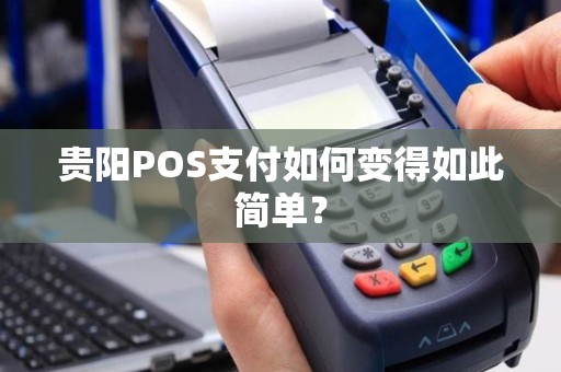 贵阳POS支付如何变得如此简单？