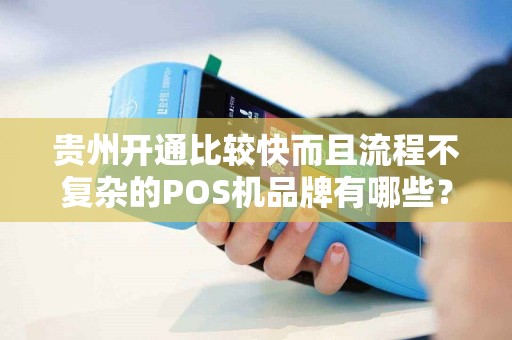 贵州开通比较快而且流程不复杂的POS机品牌有哪些?
