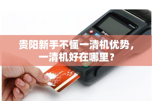 贵阳新手不懂一清机优势，一清机好在哪里？