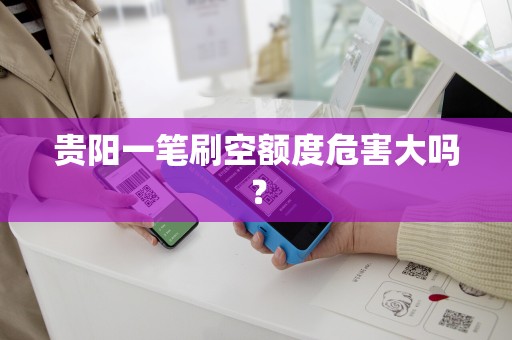 贵阳一笔刷空额度危害大吗？