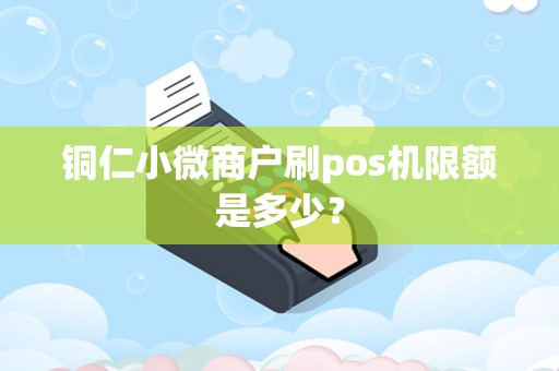 铜仁小微商户刷pos机限额是多少？
