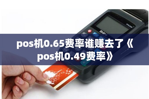 pos机0.65费率谁赚去了《pos机0.49费率》